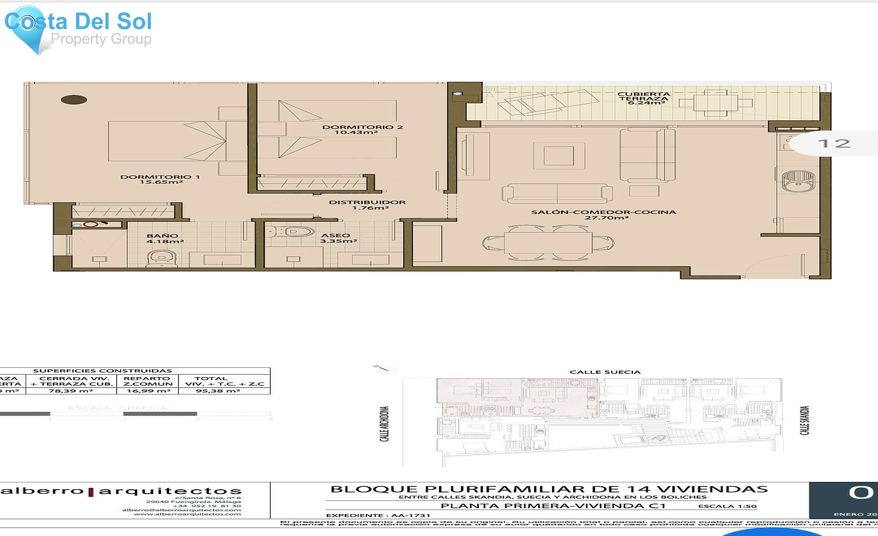Middle Floor Apartment in Los Boliches-1289151
