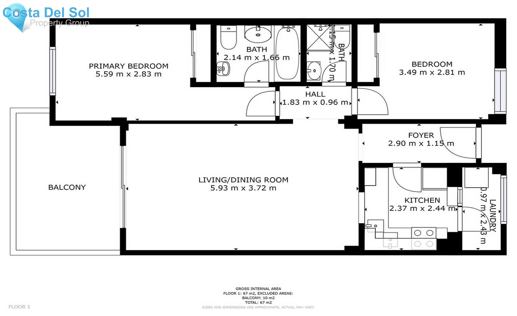 Middle Floor Apartment in Riviera del Sol-1409779